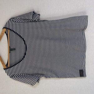 Ralph Lauren LRL Women's Scoop Neck Nautical Stripe Short Sleeve T-shirt Size XL